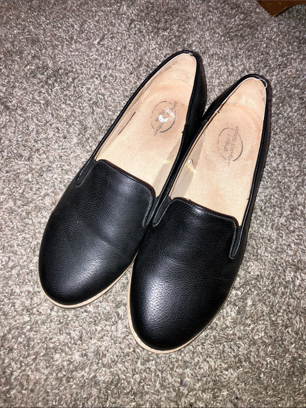 Life Stride Black Slip-On Flats